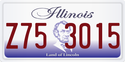 IL license plate Z753015