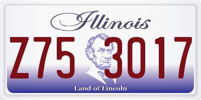 IL license plate Z753017