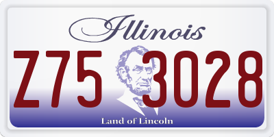 IL license plate Z753028