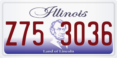 IL license plate Z753036