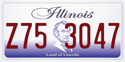 IL license plate Z753047