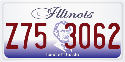 IL license plate Z753062