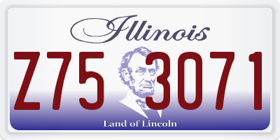 IL license plate Z753071