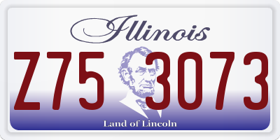 IL license plate Z753073