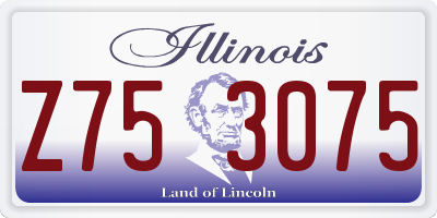 IL license plate Z753075