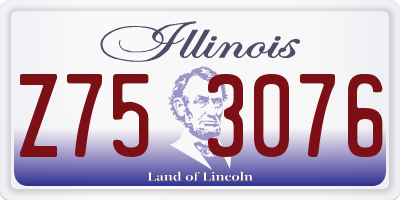 IL license plate Z753076