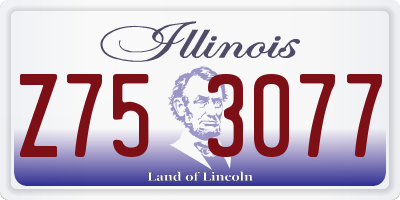 IL license plate Z753077