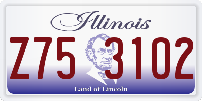 IL license plate Z753102