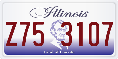 IL license plate Z753107