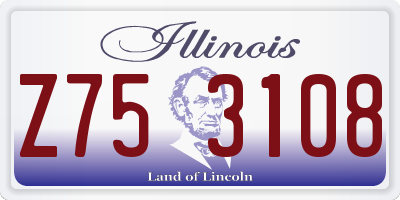 IL license plate Z753108