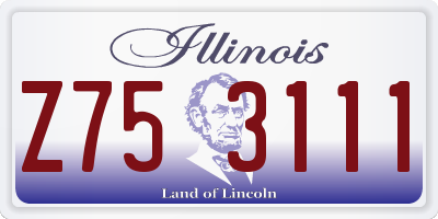 IL license plate Z753111