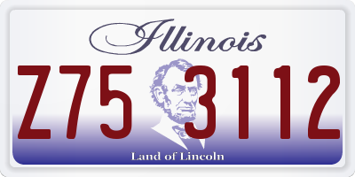 IL license plate Z753112