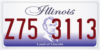 IL license plate Z753113