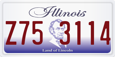 IL license plate Z753114