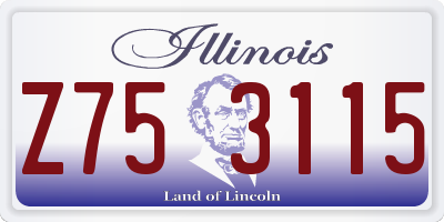 IL license plate Z753115