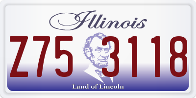 IL license plate Z753118