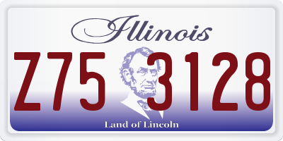 IL license plate Z753128