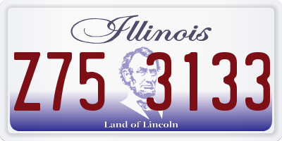 IL license plate Z753133