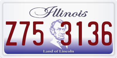 IL license plate Z753136