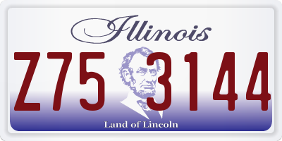 IL license plate Z753144