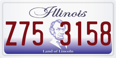 IL license plate Z753158