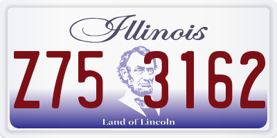IL license plate Z753162