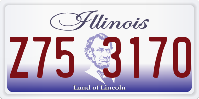 IL license plate Z753170