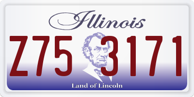 IL license plate Z753171