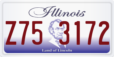 IL license plate Z753172
