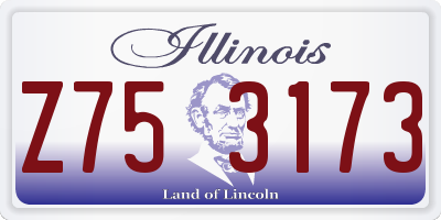 IL license plate Z753173