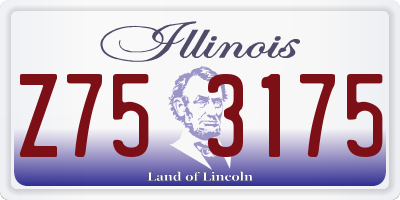 IL license plate Z753175