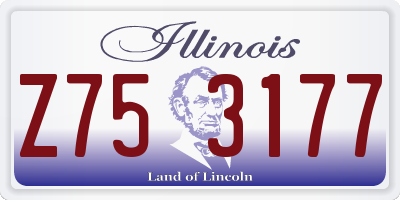 IL license plate Z753177