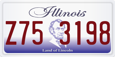 IL license plate Z753198