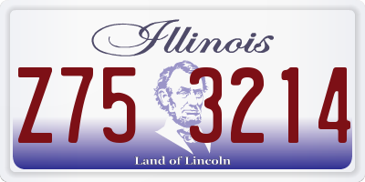 IL license plate Z753214