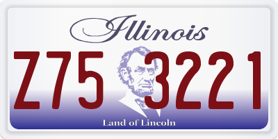 IL license plate Z753221