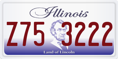 IL license plate Z753222