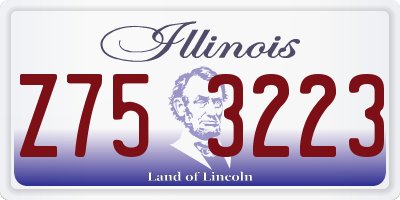 IL license plate Z753223