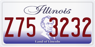 IL license plate Z753232