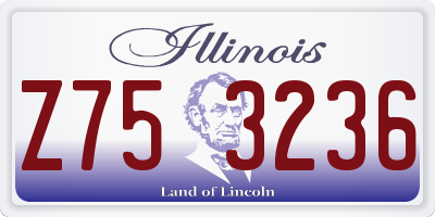 IL license plate Z753236