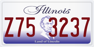 IL license plate Z753237