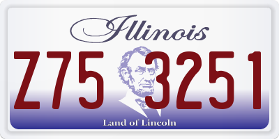 IL license plate Z753251