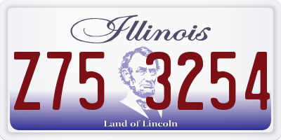 IL license plate Z753254