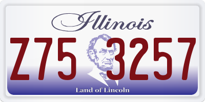 IL license plate Z753257