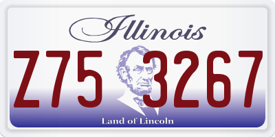 IL license plate Z753267