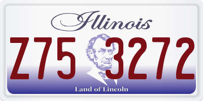 IL license plate Z753272
