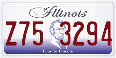 IL license plate Z753294