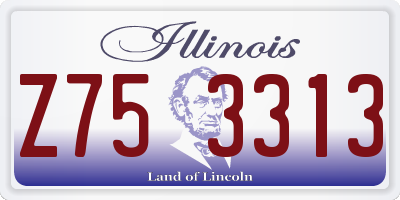 IL license plate Z753313