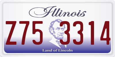 IL license plate Z753314