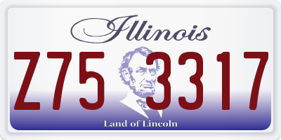 IL license plate Z753317