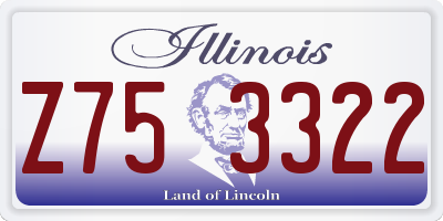 IL license plate Z753322
